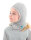 Strahlenschutz Schalmütze für Mädchen - beige Gr. 1 (122 bis 140)