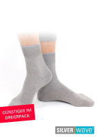 Strahlenschutz Socken für Mädchen - grau - Dreierpack 19-22