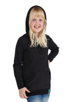 EMF Protection Girls Long-sleeved hooded Shirt - black...