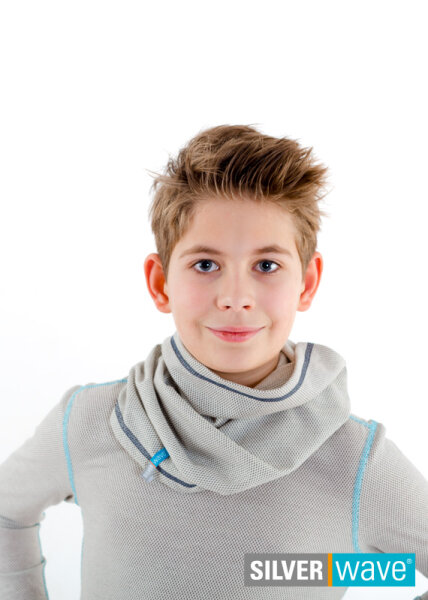 EMF Protection Boys Loop scarf - beige Gr. 2 (146-164)