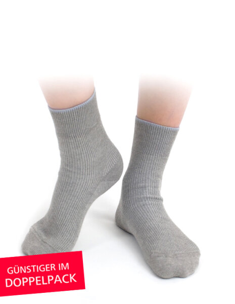 Strahlenschutz Socken für Jungen - grau - Doppelpack 19-22