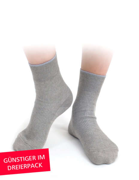 Strahlenschutz Socken für Jungen - grau - Dreierpack 23-26