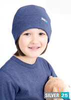 Hat for girls with neurodermatitis - jeans blue
