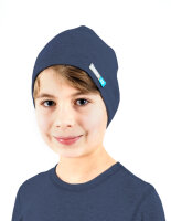 Mütze für Jungen mit Neurodermitis - Jeansblau