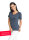Short-sleeved shirt raglan - silver-coated garments for women with neurodermatitis - jeans blue - Pack of two 44/46