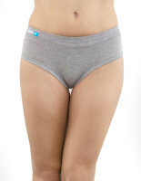 Silver coated briefs for ladies with atopic eczema - grey