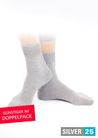 Socks for women with neurodermatitis and diabetes - grey - Pack of two 39-42