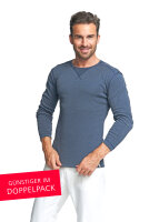 Long-sleeved shirt N for men with neurodermatitis - jeans blue - pack of two 50/52