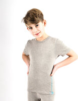 Short-sleeved shirt for boys with neurodermatitis - grey