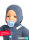 Balaclava for babies and kids with neurodermatitis - jeans blue - pack of two Gr. 0 (86 bis 92)