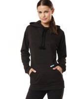 EMF Protection Womens Long-sleeved hooded Shirt - black