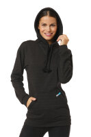 EMF Protection Womens Long-sleeved hooded Shirt - black