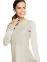 EMF Protection Womens Long-sleeved Raglan Shirt - beige...