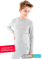 EMF Protection Boys Long-sleeved Shirt- beige - Pack of two 122/128