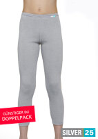 Legging - silver-coated textiles for girls with neurodermatitis - grey - pack of two 98/104