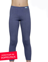 Legging - silver-coated textiles for girls with neurodermatitis - jeans blue - pack of two 134/140