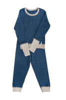 Pyjama with cuffs for girls with neurodermatitis - blue