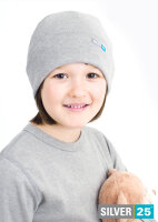 Mütze für Mädchen mit Neurodermitis - grau