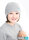 Hat for girls with neurodermatitis - grey