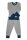 Pyjama to wear with or without hand protection for boys with neurodermatitis - grey 122/128