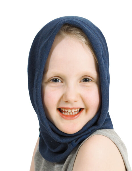 Loop-Schal für Mädchen mit Neurodermitis - blau