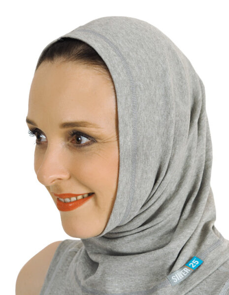 Loop scarf for women with neurodermatitis - grey