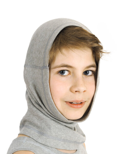 Loop-Schal für Jungen mit Neurodermitis - grau