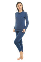Neurodermitis-Schlafanzug - Silberwäsche für Damen - blau