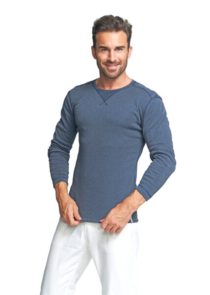 Long-sleeved shirt N for men with neurodermatitis - jeans blue 58/60