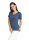 Short-sleeved shirt raglan - silver-coated garments for women with neurodermatitis - jeans blue 48/50