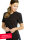 Strahlenschutz Basic Kurzarm-Shirt für Damen - schwarz - Doppelpack
