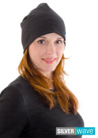 Strahlenschutz Long Beanie Mütze für Damen - schwarz Größe 2 (44-52)