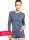 Langarmshirt Basic Silberwäsche für Damen mit Neurodermitis - Jeansblau - Doppelpack 44/46