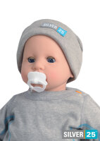 Mütze für Babys mit Neurodermitis - grau Gr. 0 (86 bis 92)