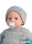 Mütze für Babys mit Neurodermitis - grau Gr. 00 (62 bis 80)