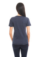 Short-sleeved shirt basic - silver-coated garments for women with neurodermatitis - blue 36/38