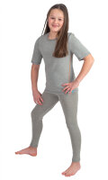 Legging - silver-coated textiles for girls with neurodermatitis - grey 134/140