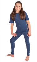 Legging - silver-coated textiles for girls with neurodermatitis - jeans blue 110/116