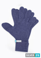 Gloves for women with neurodermatitis - jeans blue M