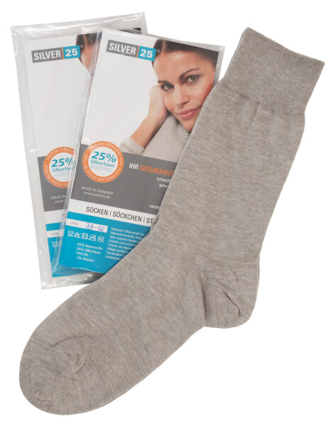 Socken für Herren mit Diabetes und Neurodermitis - grau 35-38