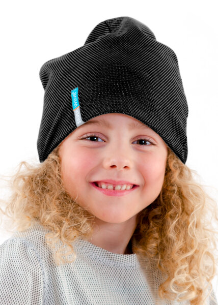 EMF Protection Girls Hat - black Gr. 1 (134-146)