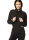 EMF Protection Womens Long-sleeved hooded Shirt - black 44/46