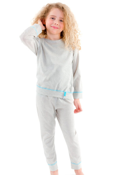 EMF Protection Girls Pyjama - beige 134/140