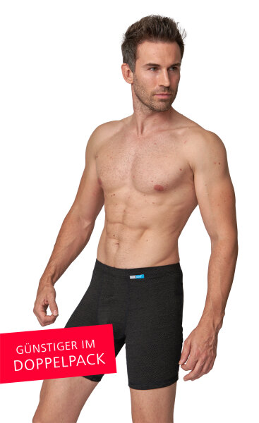 EMF Protection Mens Long Boxer Shorts - black - Pack of two 46/48