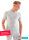 Strahlenschutz V-Neck Kurzarm-Shirt für Herren - beige - Doppelpack