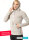 Strahlenschutz Langarm-Shirt mit Kapuze für Herren - beige - Doppelpack