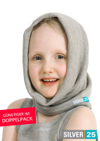 Loop scarf for girls with neurodermatitis - grey - pack of two