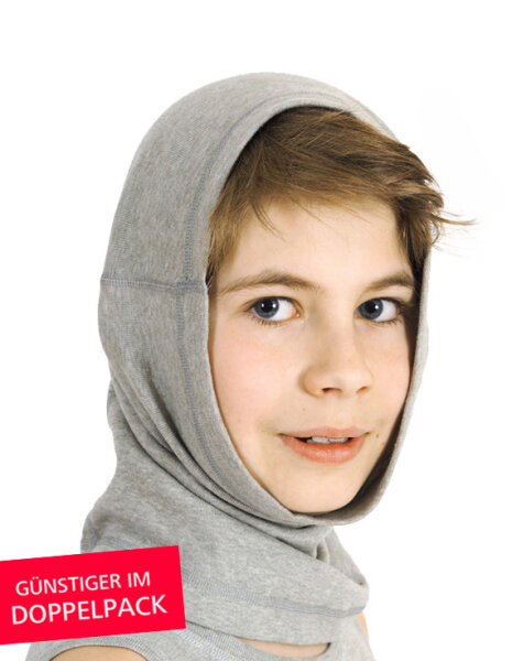 Loop-Schal für Jungen mit Neurodermitis - grau - Doppelpack