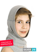 Loop scarf for boys with neurodermatitis - grey - pack of two