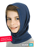 Loop-Schal für Jungen mit Neurodermitis - blau - Doppelpack